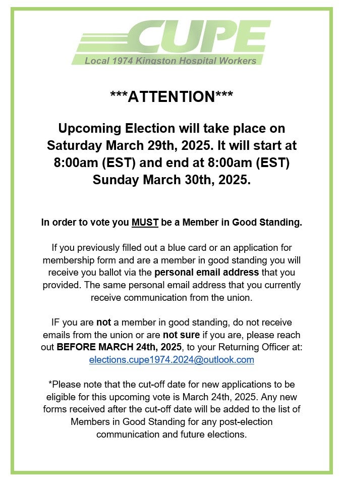 March 2025 Election @ Online Voting Through Email